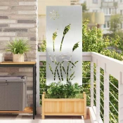 VIDAXL Zaslon za zasebnost v vrtu srebrna 50 x 140 cm Nerjaveče jeklo