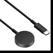 Punjac za Samsung Galaxy watch 7/ 6/ 5/ 4/ 3/ Active 1/ 2 Classic/ FE/ Ultra/ Type C crni