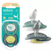 Baboo Soothers Silicone Orthodontic with Case duda Lagoon Fiesta 6-12 m 2 kos