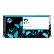 HP 727 Kartuša s črnilom DesignJet, 300 ml, Cijan