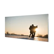 tulup.si Slika na akrilnem steklu Ljudje ples zima 125x50 cm 4 obešalnika