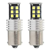 slomart LED žarnica AMiO CANBUS 1156 P21W (BA15S), bela, 12V/24V, 15x SMD 2835