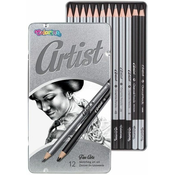 Grafitne olovke Colorino Artist - 12 komada, u metalnoj kutiji