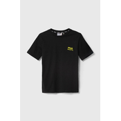 Otroška bombažna kratka majica Fila LEGAU črna barva