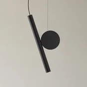 Luceplan Doi, gladek, fazna zatemnitev, 2700K, črn - Dnevna soba/jedilnica - Dizajn - črna - Kovina