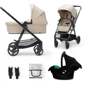 Kinderkraft Kolica za bebe 3u1 Newly, Bež