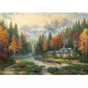 Schmidt - Puzzle Thomas Kinakde: Autumn evening by the lake - 1 000 dijelova