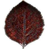 Servirni krožnik v obliki lista Costa Nova Riviera Hydrangea Leaf 21,8 x 19,1 cm, Vigne Red