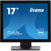 IIYAMA T1732MSC-B1SAG 17inch TN LED PCAP AG 10P Touch 1280x1024 215cd/m2 HDMI DP VGA Touch USB Interface Speakers supported OS