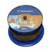 VERBATIM DVD-R MEDIJ 50PK CB P (43533)