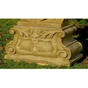 Casa Padrino baroque pedestal 80 x 36 x H. 40 cm - Magnificent garden pedestal in baroque style - Garden decoration stone base - Baroque garden decoration - Baroque patio decoration
