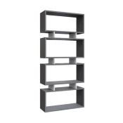 Hanah Home Langdon Anthracite White Polica za knjige 72.5x25x161cm, Siva