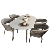 RATTAN SEDIA Trepezarija Stella + Sto Nora