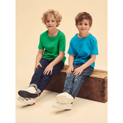 Green childrens t-shirt in combed cotton Fruit of the Loom