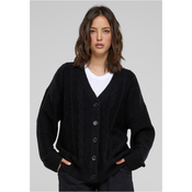 Womens knitted cardigan black