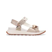 Hispanitas za ženske. CHV253896 Maui taupe Usnjene sandale (39), 3 do 5 cm, Velcro, Priložnostno