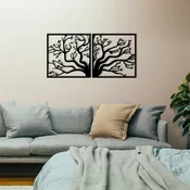 Opviq Zidna dekoracija Tree, 100x50 cm, 1.2mm, Crna