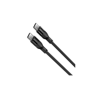 Ksix kabel USB-C na USB-C, 60?W, silikonski, aluminijasta zlitina, 1?m, črn
