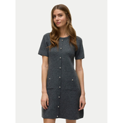Vero Moda Pletena obleka Johanna 10333908 Siva Standard Fit