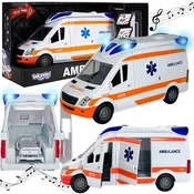 WOOPIE Pogotowie Karetka Ambulans Nosze w Zestawie + Sygnały Dźwiękowe I Świetlne
