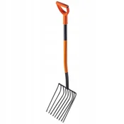 KADAX 9-zobne zatrepne vile za kamenje in drobljenec, kovinske, dolžina 124 cm