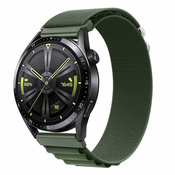 BStrap Nylon Loop pašček za Huawei Watch GT3 46mm, green