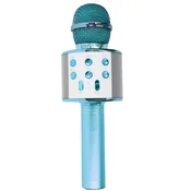 AVIZAR Mikrofon za karaoke Bluetooth Vgrajeni zvočnik Večnamenski gumbi, Svetlo modra, (5000019345)