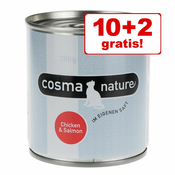 Varčno pakiranje Cosma Nature 24 x 280 g - Piščanec & piščančja šunka