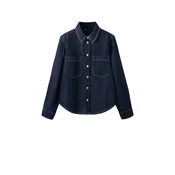 MANGO Bluza PLUTO temno modra