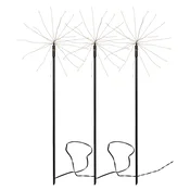 STAR TRADING LED-dekorativna svetilka Firework Outdoor, komplet 3 kosov, toplo bela - črn - Kovina