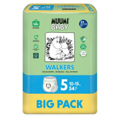 Hlačke za plenice za enkratno uporabo 5 Maxi + 10-15 kg 54 kosov Baby Muumi