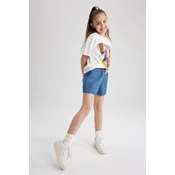 DEFACTO Girl Elastic Waisted Jean Shorts