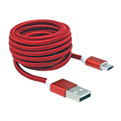 1.5m microUSB kabel SBOX rdeči USB-10315R