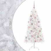 Vidaxl Umetna božična jelka z bučko 120 cm 150 LED Toplo bela