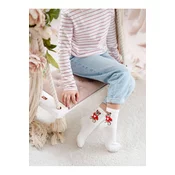 Milena Childrens Youth Socks Bear Ecru