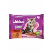 Whiskas Junior pouch izbor hrane za macke - piletina, govedina 4 x 85 g