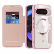Etui SmartMag Book z Magsafe tehnologijo in RFID denarnico za Google Pixel 10/10 Pro - pink