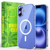 Ovitek za iPhone 16, odporen proti MagSafe, prozoren