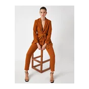 Koton High Waist Straight Cut Trousers