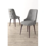 Hanah Home Set stolica Newa, 46x94x46 cm, 2 komada, Braon-sive
