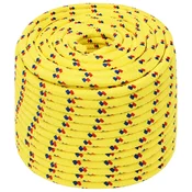 vidaXL Večnamenska uporabna vrv 12 mm 100 m Rumena PP