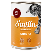 20 + 4 gratis! Smilla mokra mačja hrana 24 x 400 g - Perutninski lonček - Mehka perutnina z jagnjetino