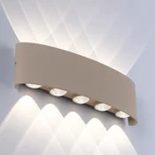 Paul Neuhaus LED zunanja stenska svetilka Carlo, 27 cm, peščena barva - Sodobni - peščene barve - Aluminij