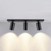 Deko-Light CAN TILT stropni reflektor, črn, 48 x 9 cm, 3-svetlobni, kovinski GU10 - Dnevna soba/jedilnica - črna - Aluminij