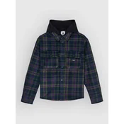 Element Polar Hooded Overshirt Kids Jacket dark slate plaid
