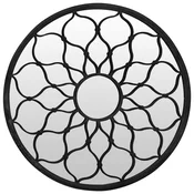 Vidaxl Ogledalo črno 40x3 cm železno okroglo za notranjo uporabo