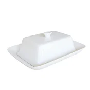Butter dish with lid, 18 x 14 cm, porcelain - Kitchen Craft