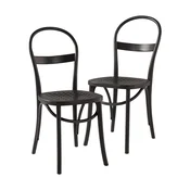 Črni jedilni stoli v kompletu 2 ks iz masivne bukve Rippats – Jotex