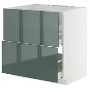 METOD / MAXIMERA Pod.el.za gr.plocu/ug.asp.s fiokom, bela/Kallarp tamna sivozelena visokog sjaja, 80x60 cm
