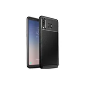 MCTK74-IPHONE 14 Plus Futrola Carbon Fiber Silicone 279, Crna